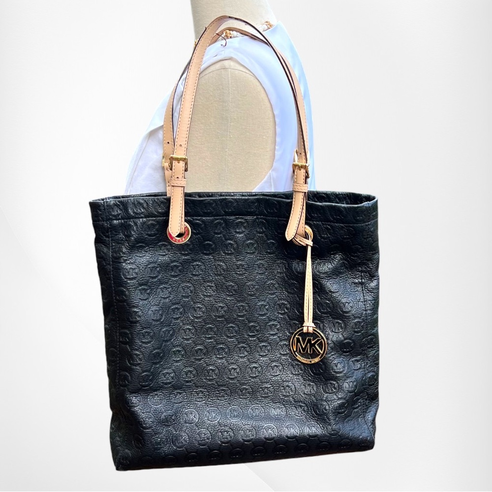 Michael Kors Signature Leather XL Black Tote/Travel Bag